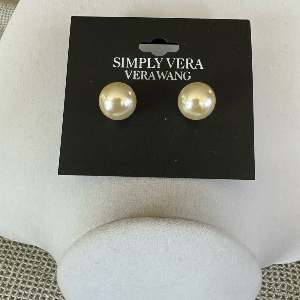 Simply Vera Vera Wang Ivory Faux Pearl Earrings
